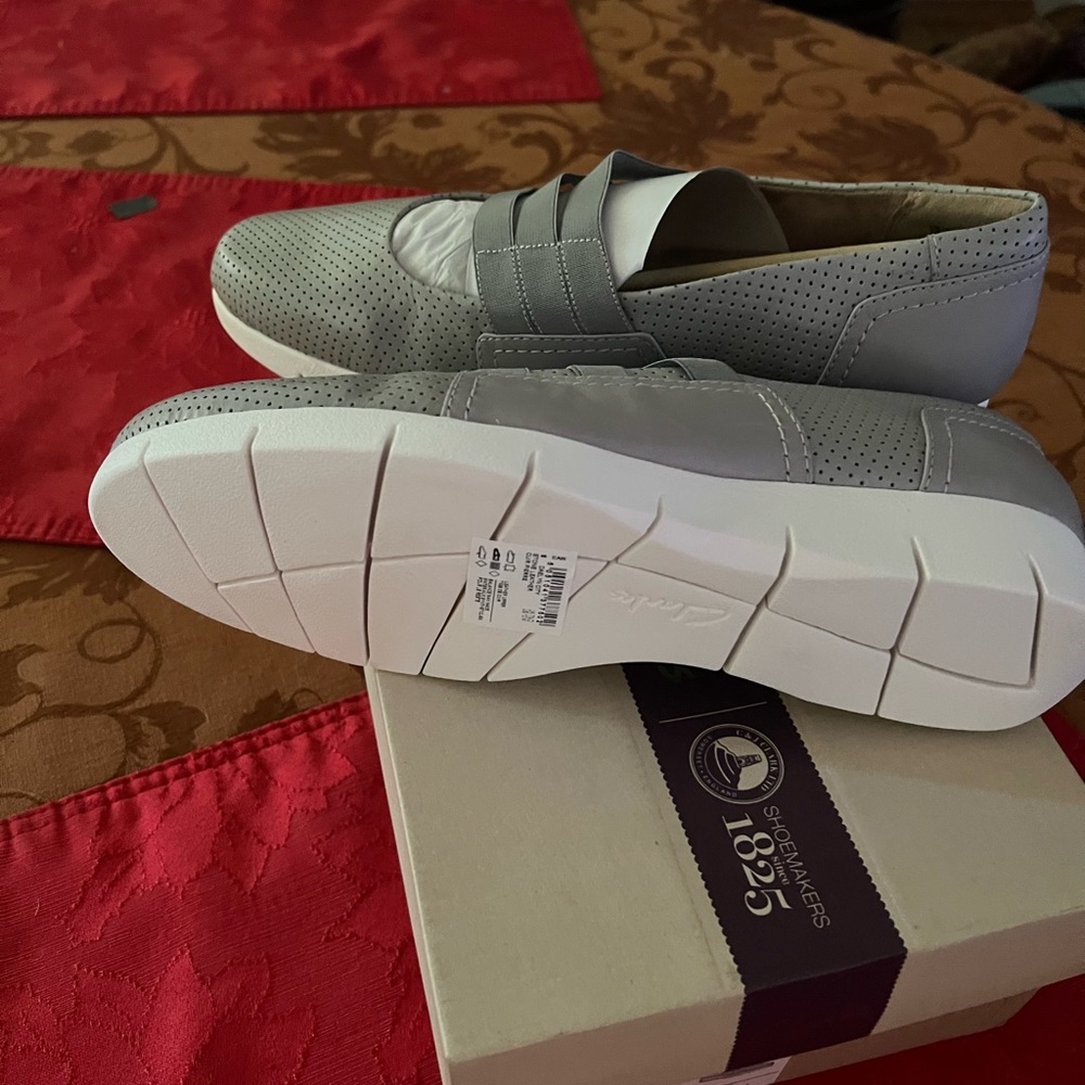 Clarks every day shoes.